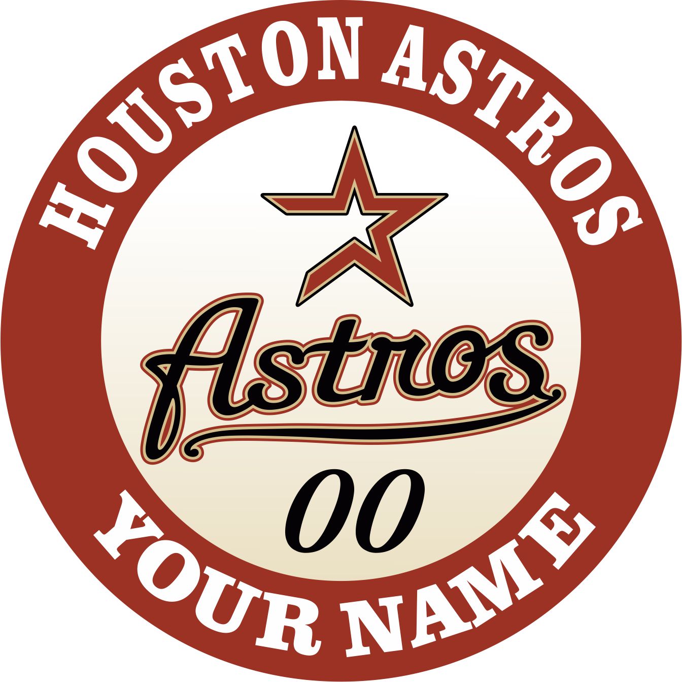 Houston Astros Customized Logo vinyl decal